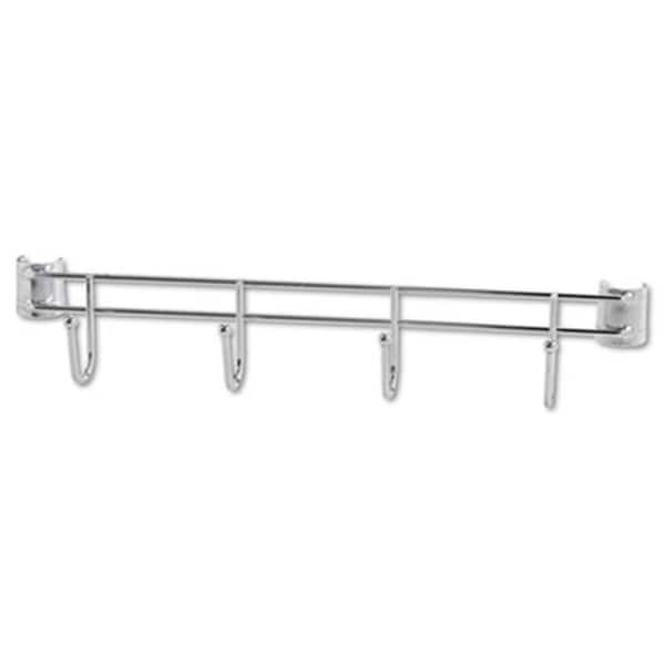 Alera Technologies Alera Hook Bars For Wire Shelving- 4 Hooks- 18 in. Deep- Silver, 2PK ALESW59HB418SR - main